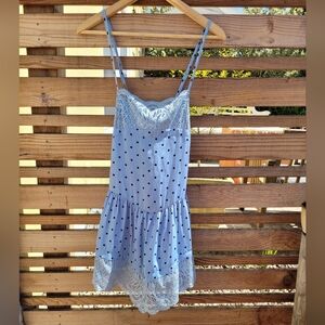 Intimately by Free People Blue Polka Dot Lace Dress - Size XS/S